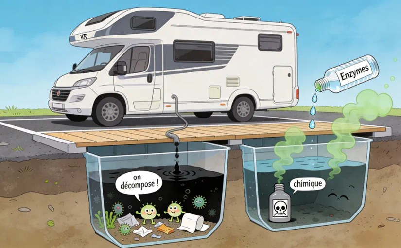 Additifs enzymatiques dans les réservoirs des VR